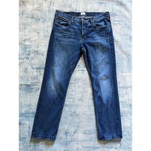 Hudson Byron Five Pocket Relaxed Fit Button Fly Straight Leg Jeans 38 x 32